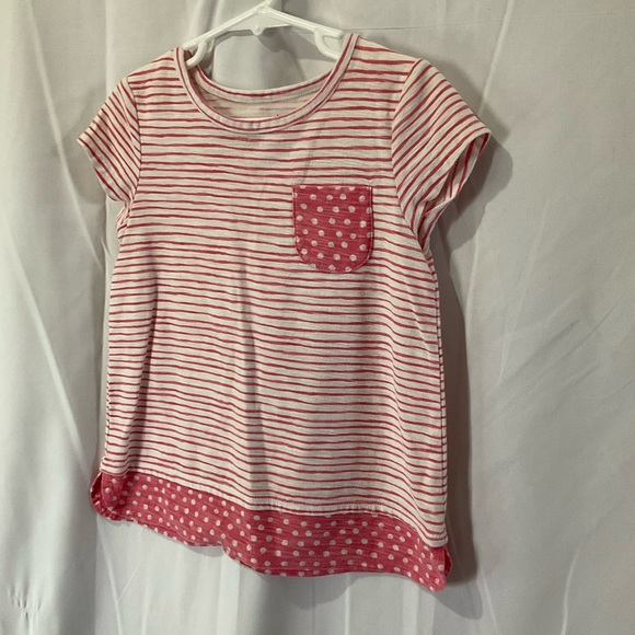Jumping Beans Girl Pink Stripe/Polka Dot T-Shirt Size 5 - Picture 2 of 9